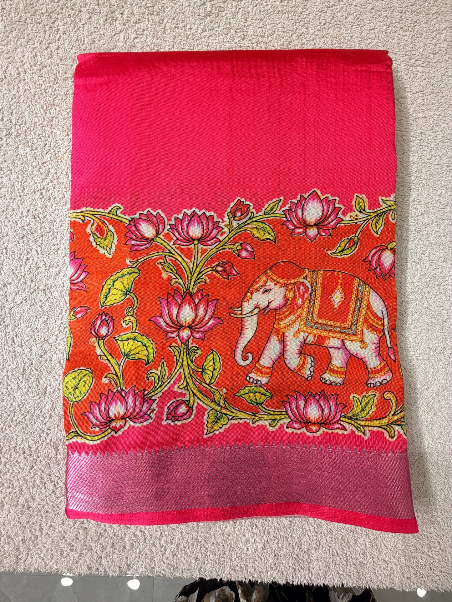 Digital Print Saree Mangalagiri Border 2