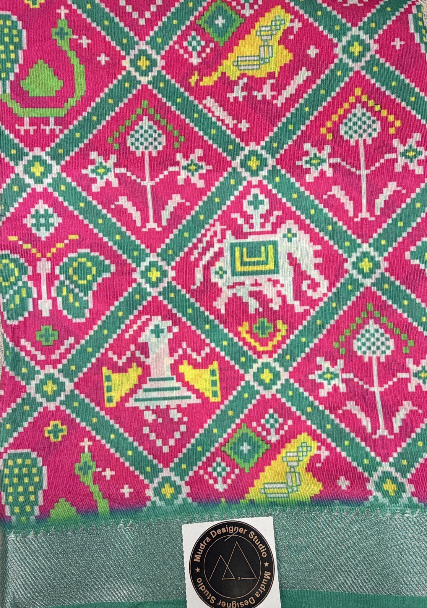 Digital Print Saree Mangalagiri Border Patola 14