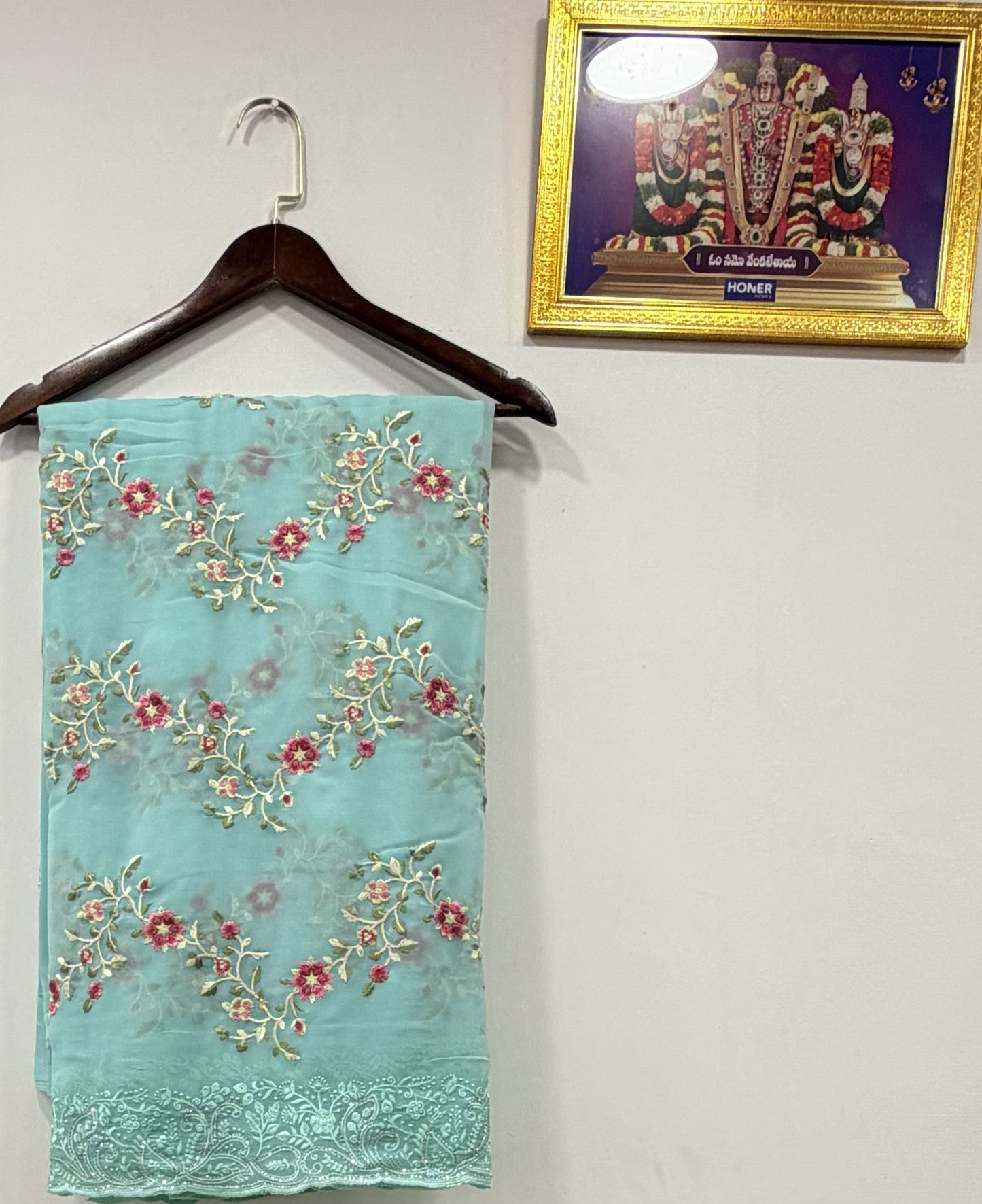 Georgette Embroidery Work Saree