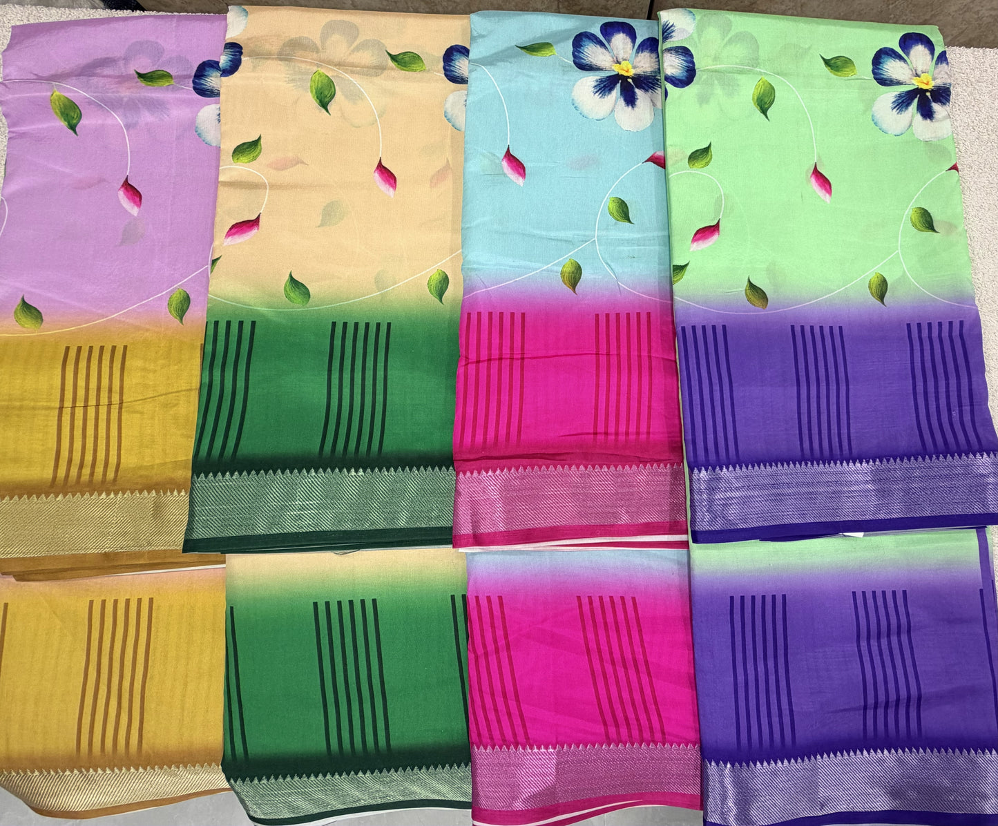Digital Print Saree Mangalagiri Border 1