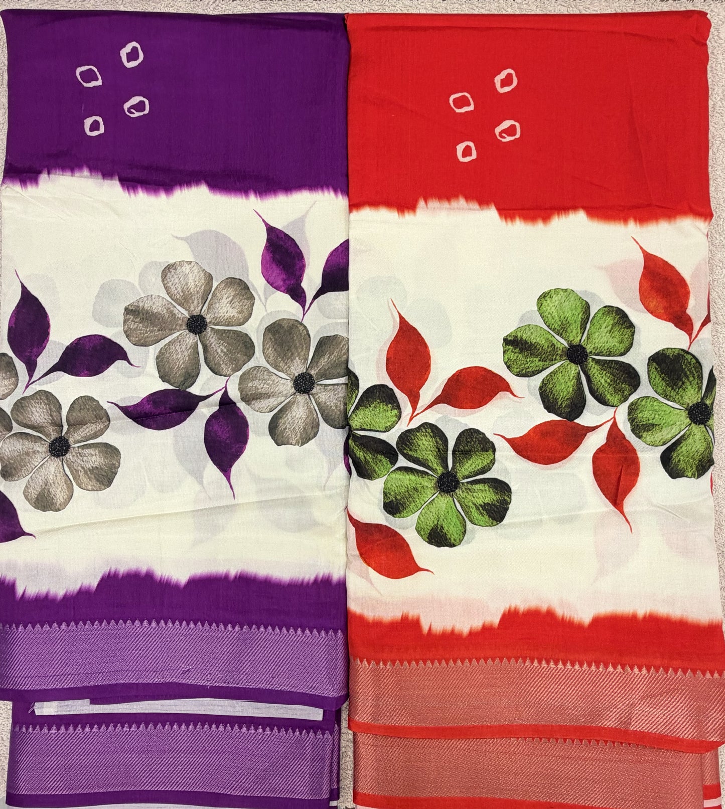 Digital Print Saree Mangalagiri Border 3