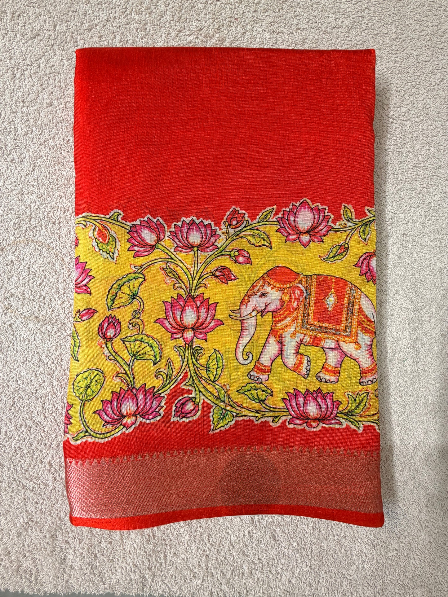 Digital Print Saree Mangalagiri Border 2
