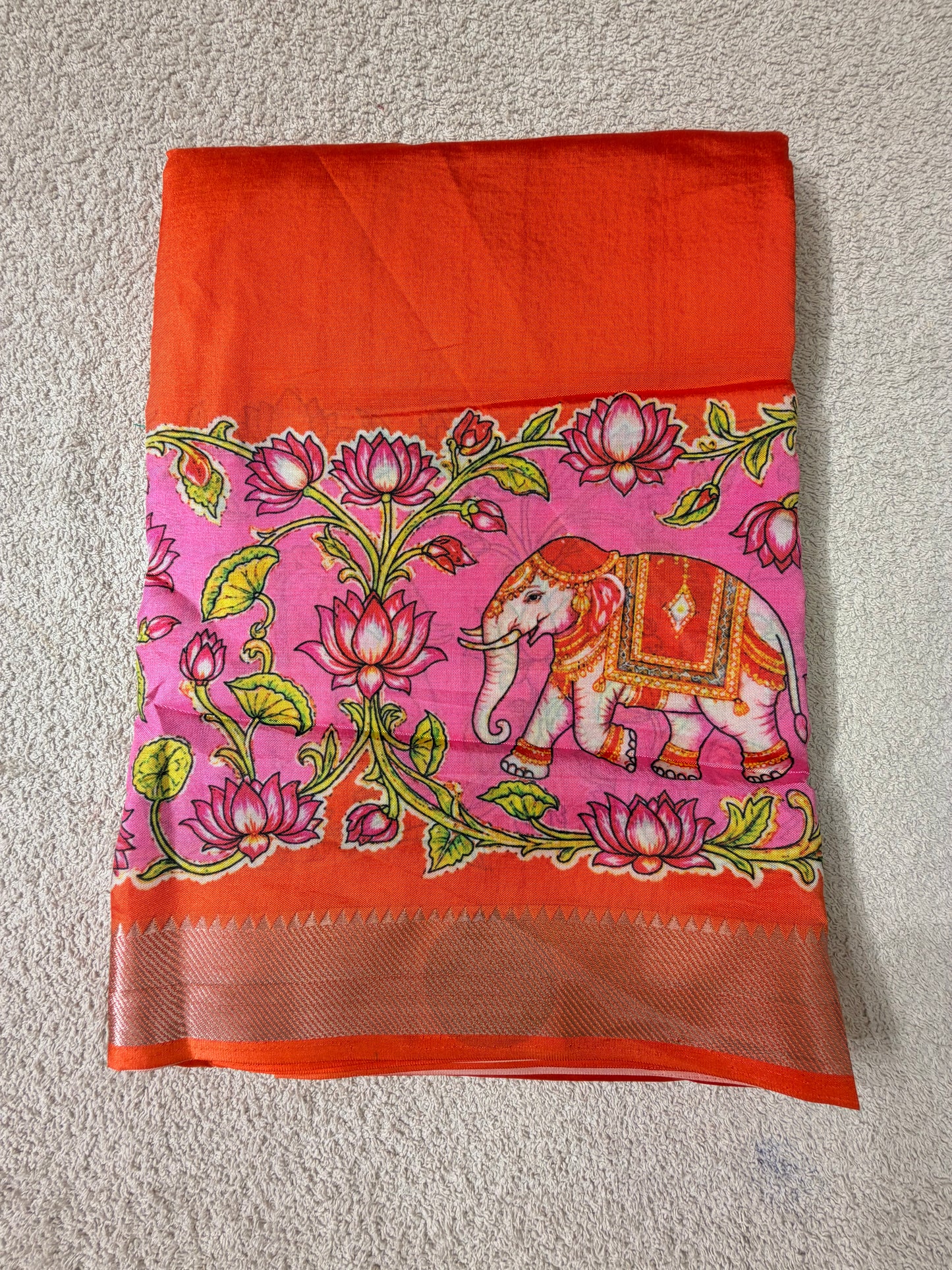 Digital Print Saree Mangalagiri Border 2