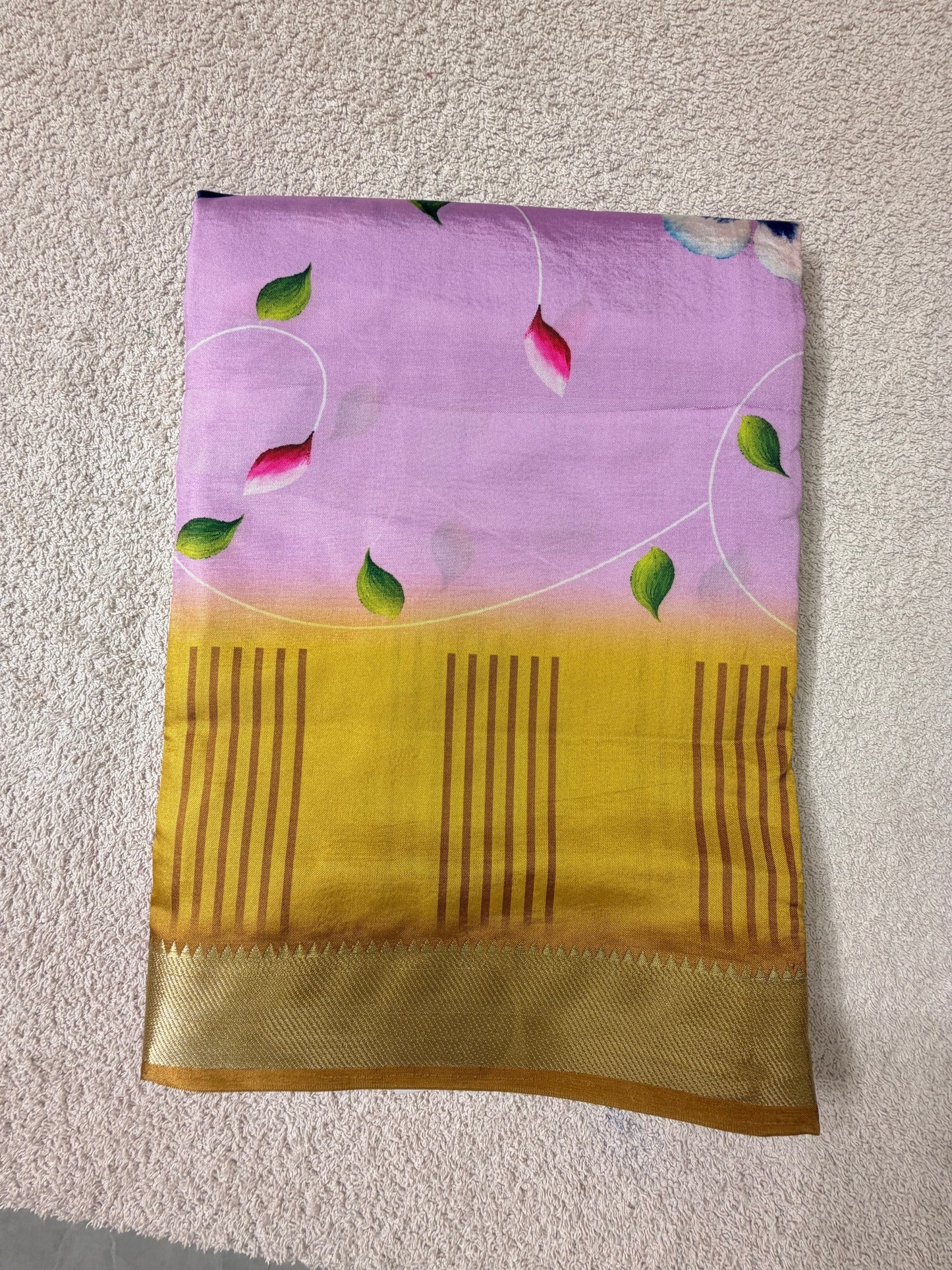 Digital Print Saree Mangalagiri Border 1