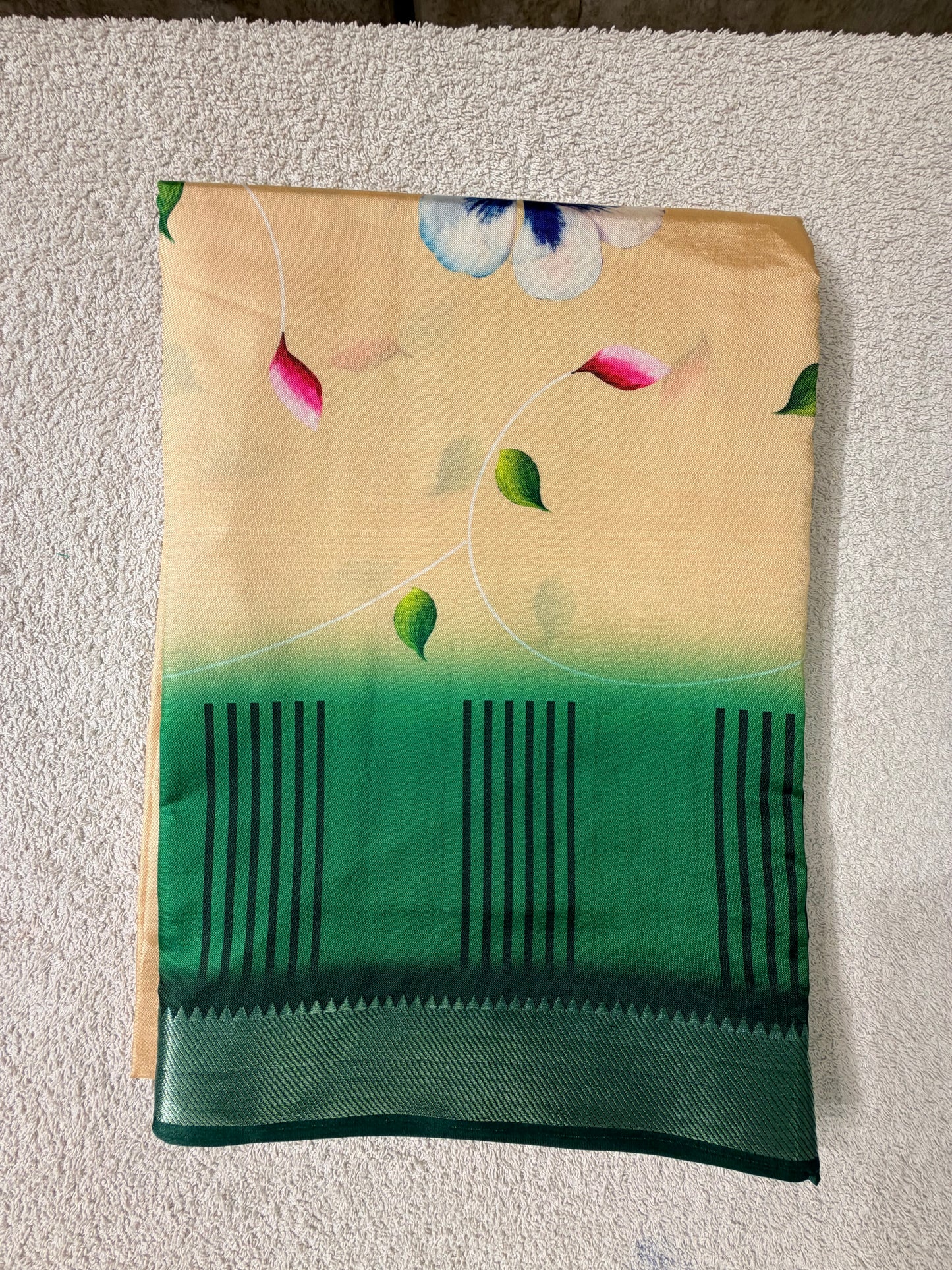 Digital Print Saree Mangalagiri Border 1