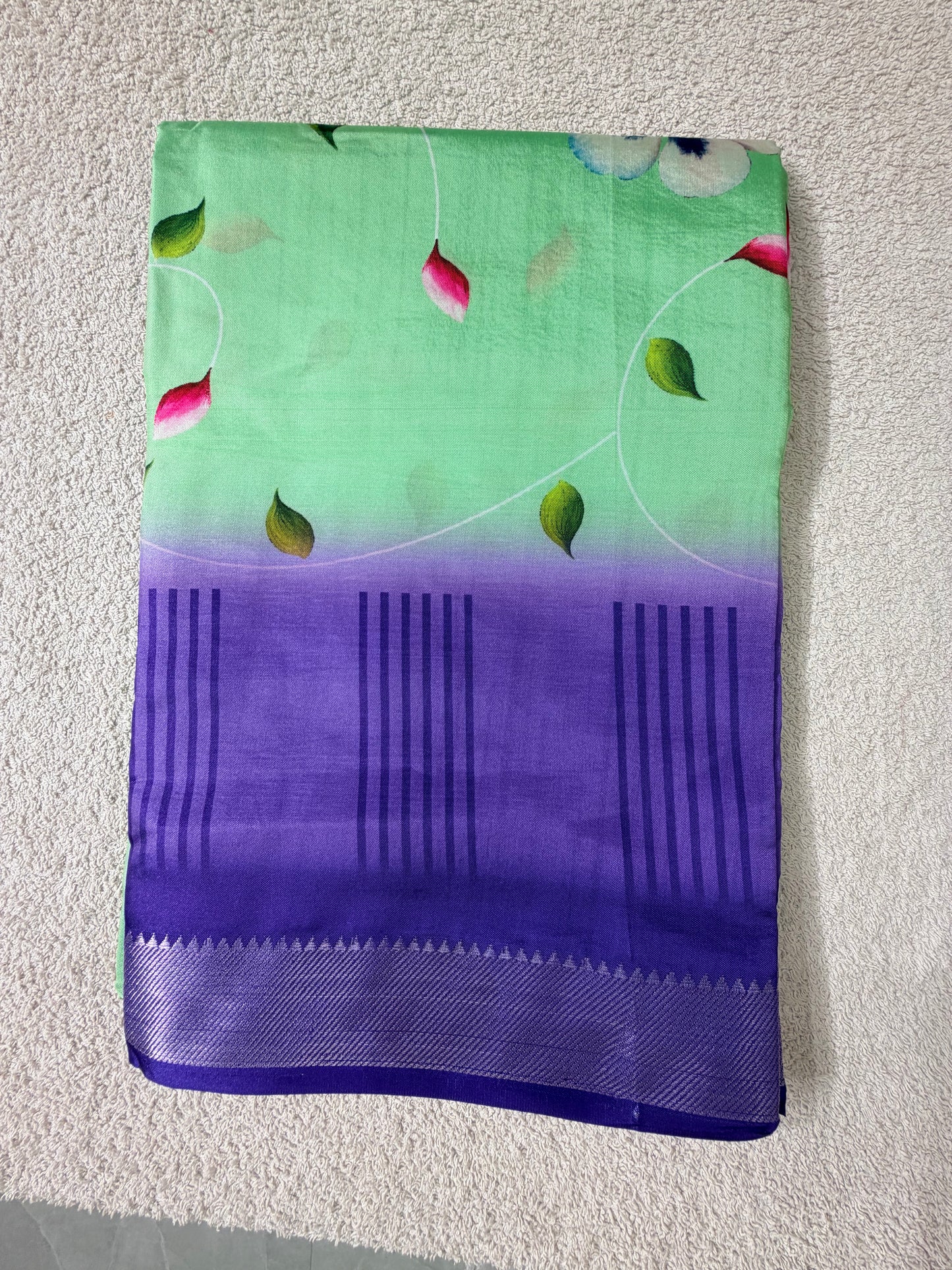 Digital Print Saree Mangalagiri Border 1