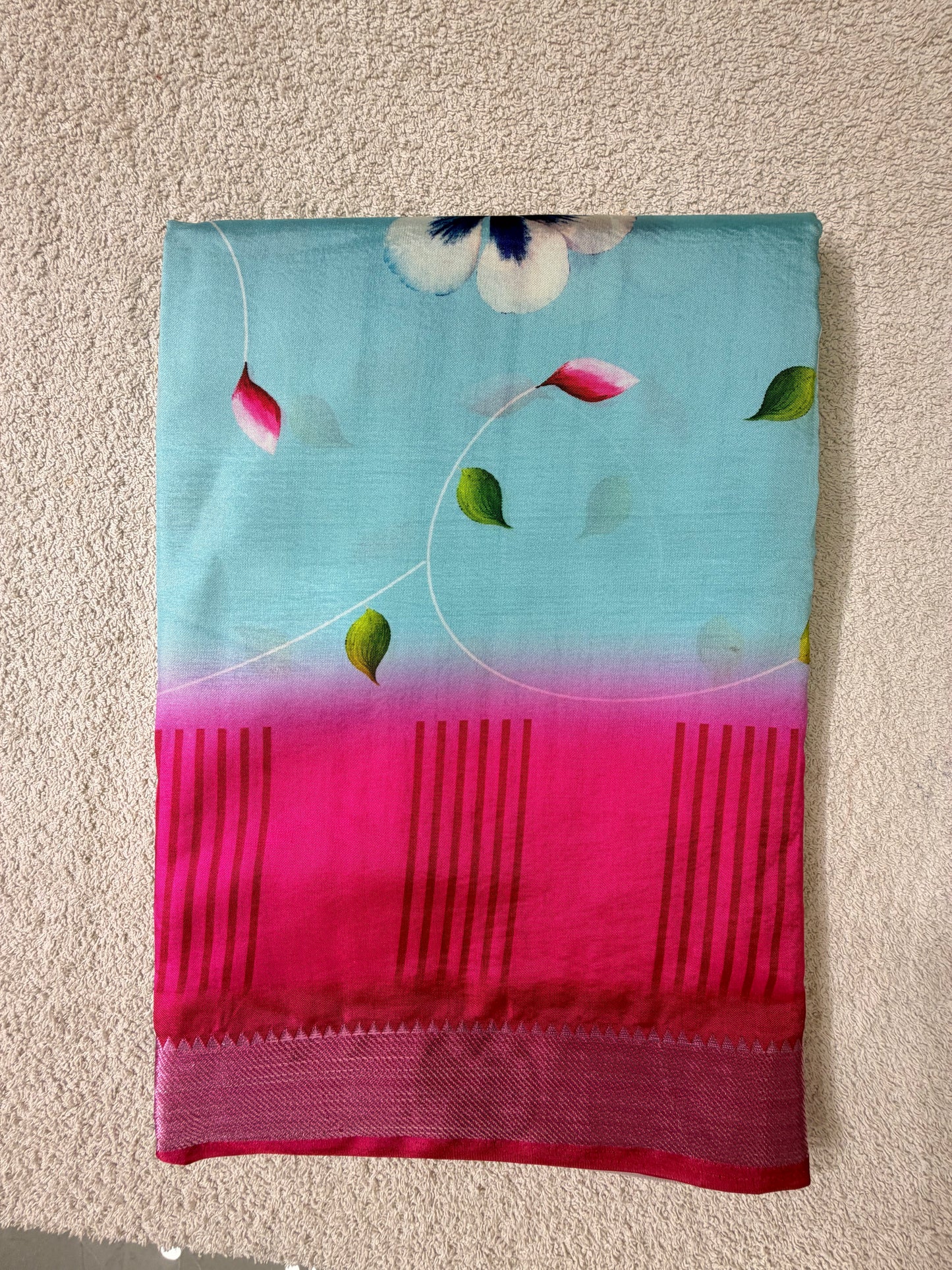 Digital Print Saree Mangalagiri Border 1