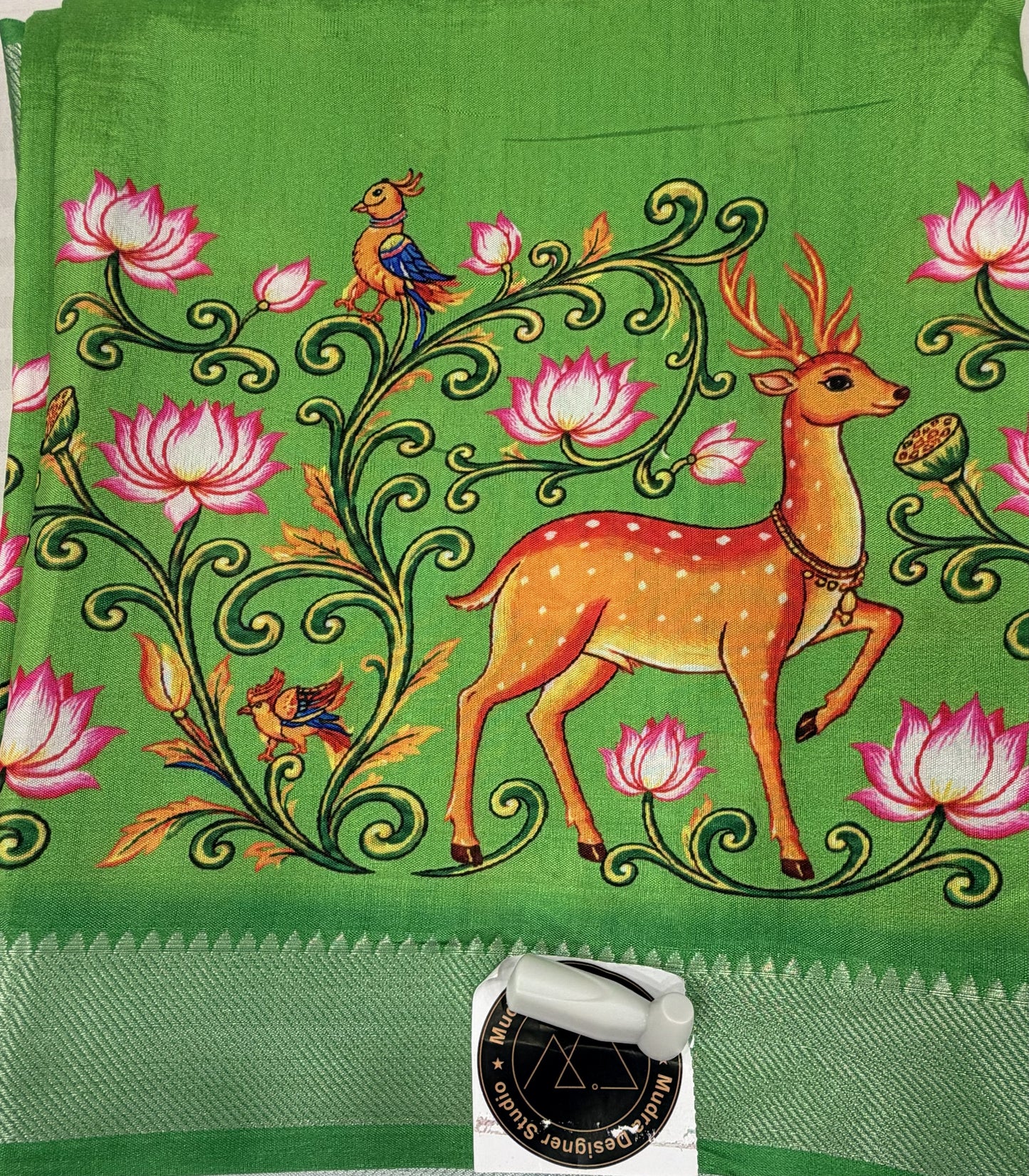 Digital Print Saree Mangalagiri Border 6