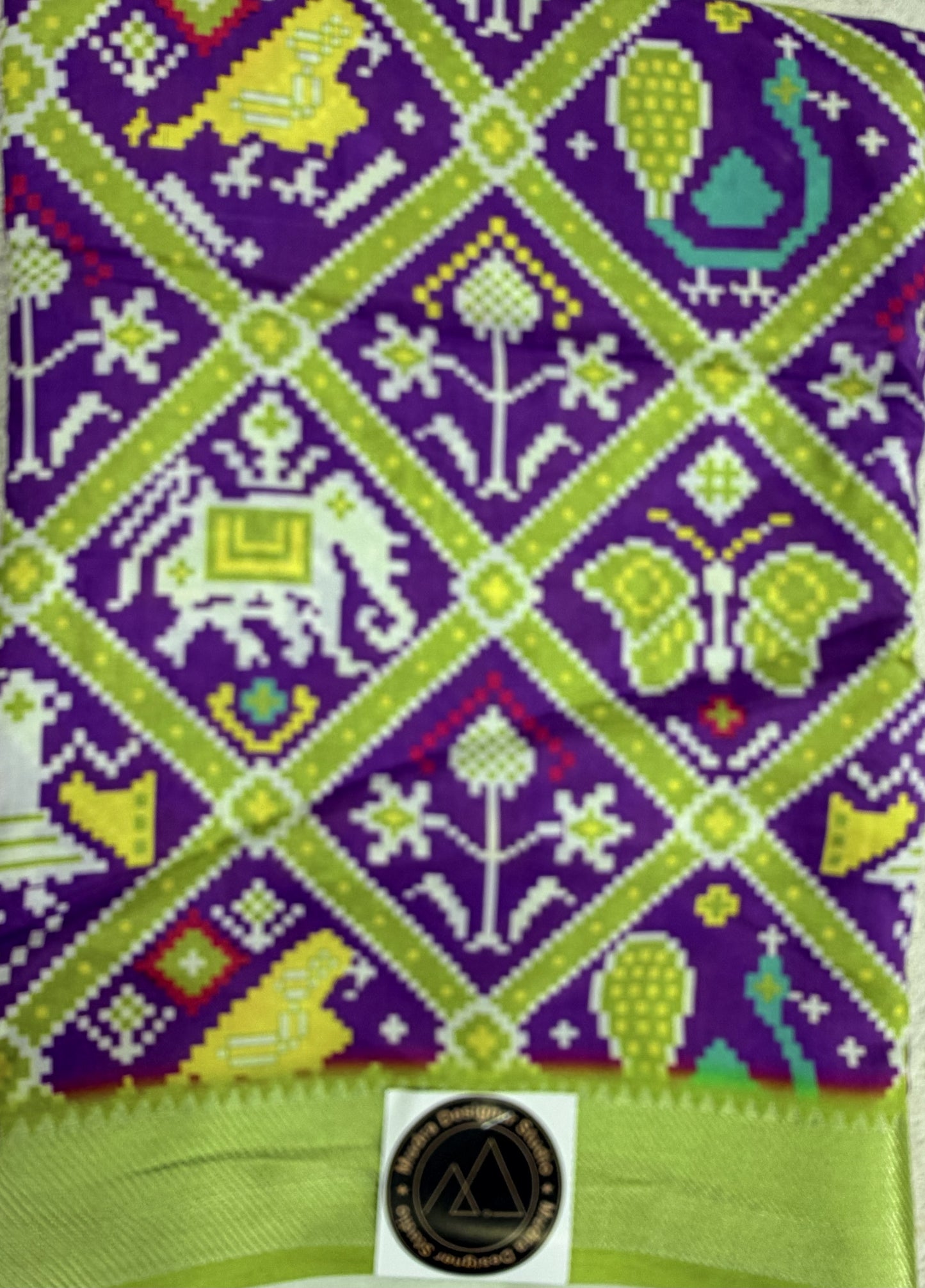 Digital Print Saree Mangalagiri Border Patola 8