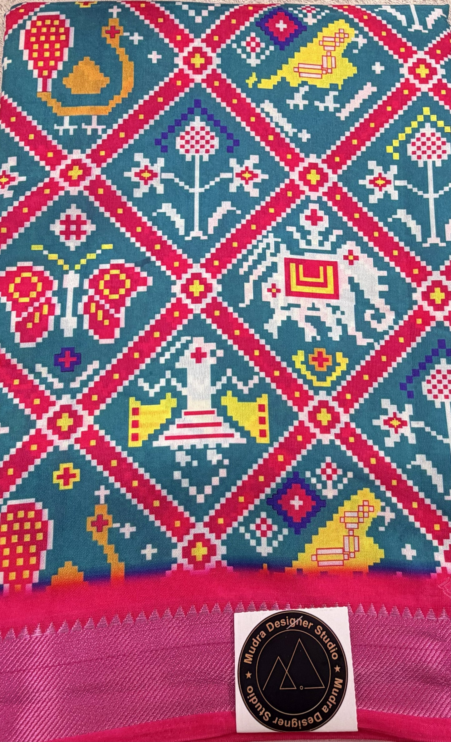 Digital Print Saree Mangalagiri Border Patola 9