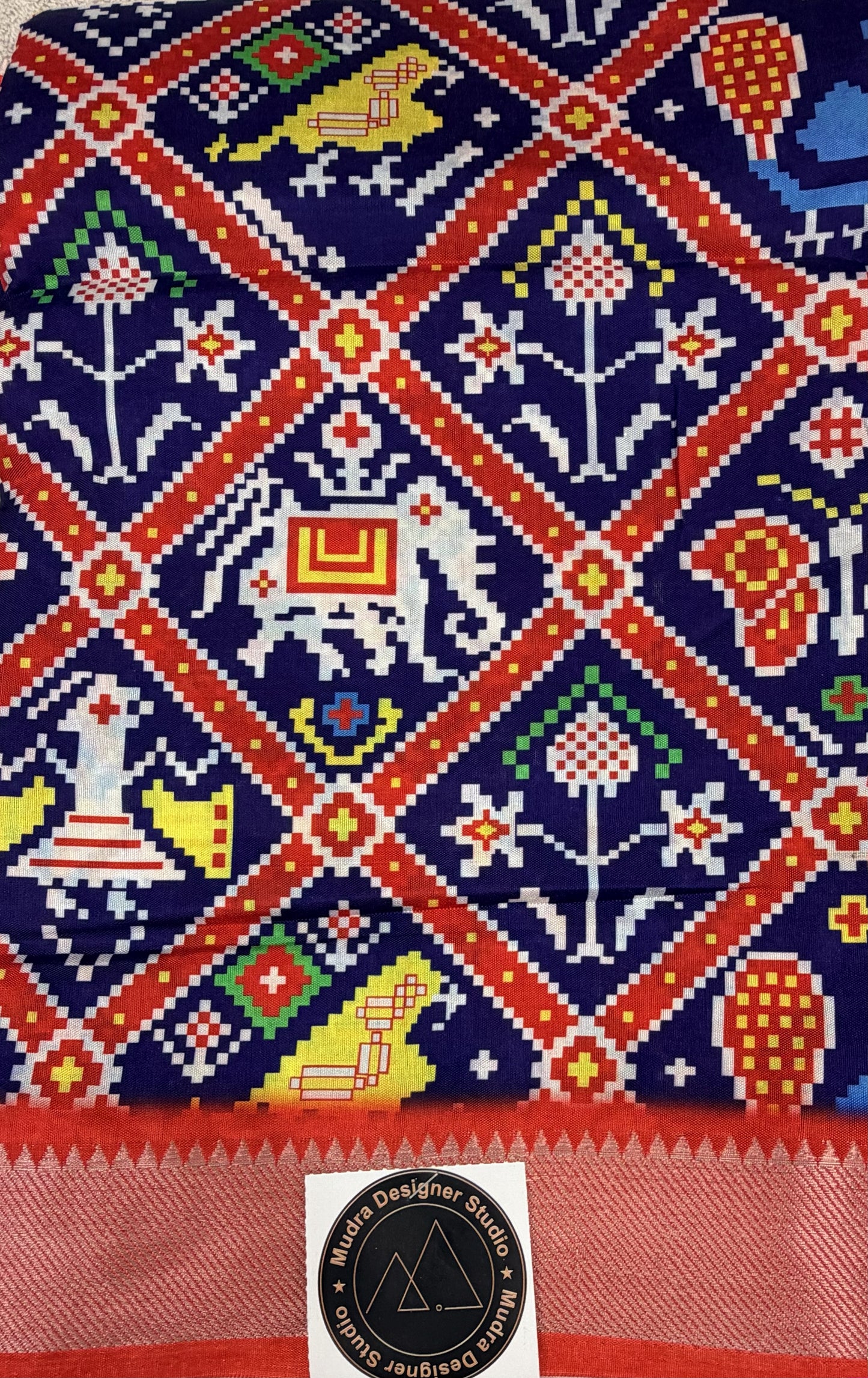 Digital Print Saree Mangalagiri Border Patola 13